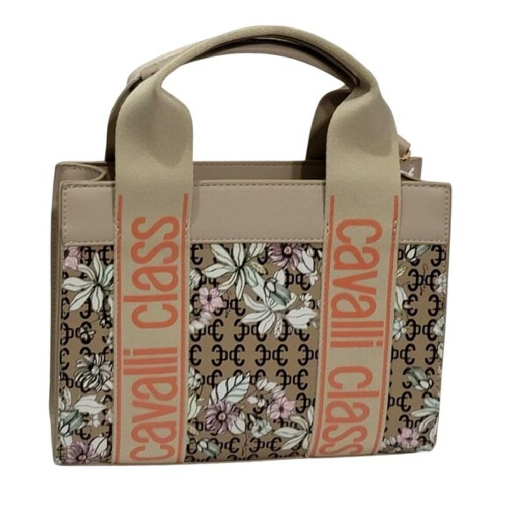 Roberto Cavalli Serafina Top Handle Tote Crossbody Floral